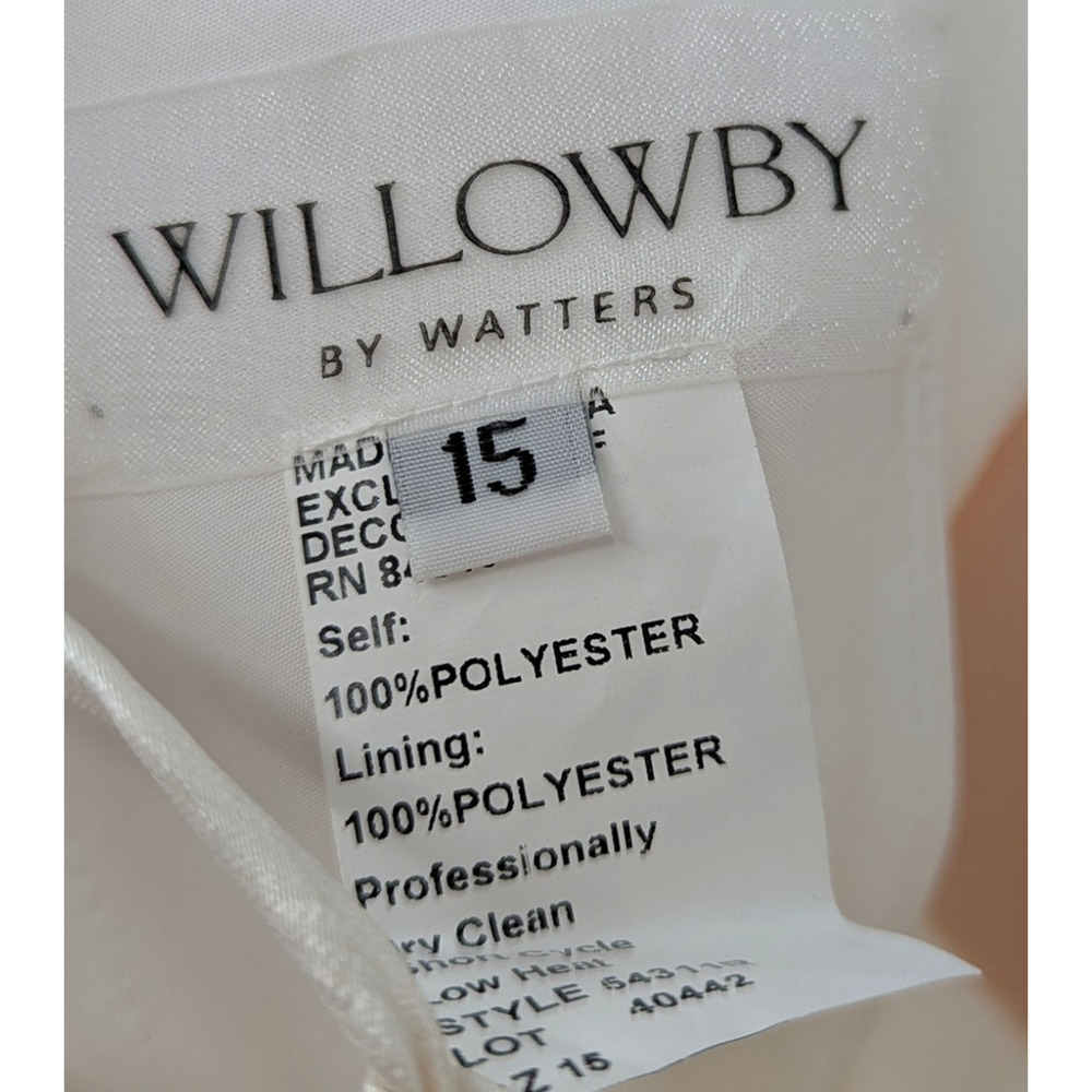 Willowby by Watters Pia Mikado Wedding Dress Corset Open Back Bridal Gown 15 NWT - Picture 5 of 6